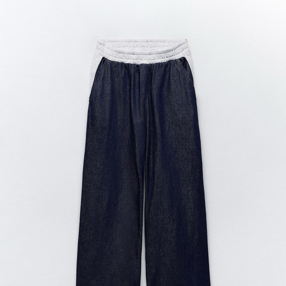 Zara Mixed Denim And Sweatpant Material Set - Picture 3 of 8